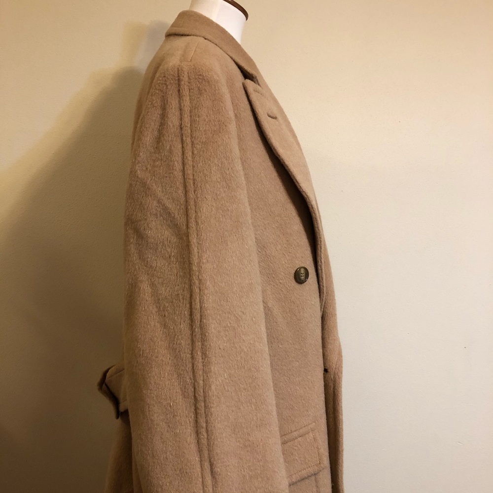 Vintage Hunt Club Wool & Mohair Long Tan Coat - Picture 12 of 15